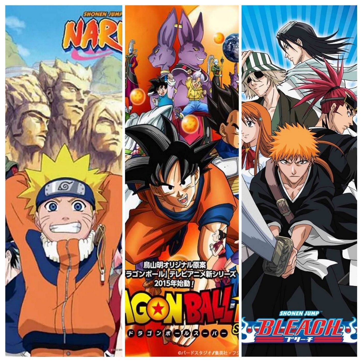 Primary Shonen series characters (Image via Sportskeeda)